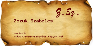 Zozuk Szabolcs névjegykártya