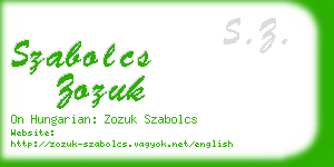 szabolcs zozuk business card